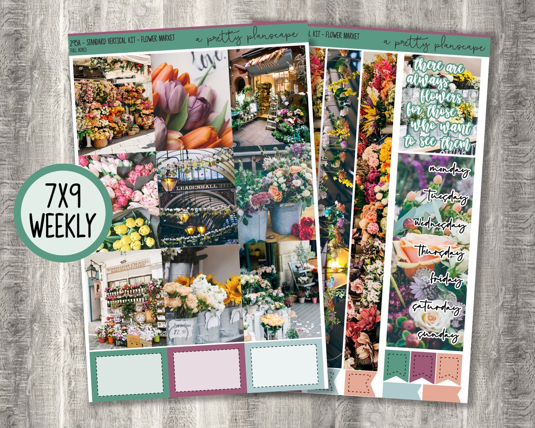 Weekly Sticker Kit flower Market Photo Kit Flowers Floral Weekly Kit ...