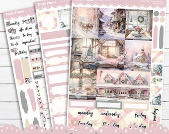 PRINTABLE Weekly Sticker Kit for Hobonichi Cousin and A5 Planners - Sterling Ink - Cut Files PNG - KIT196 "Country Christmas"