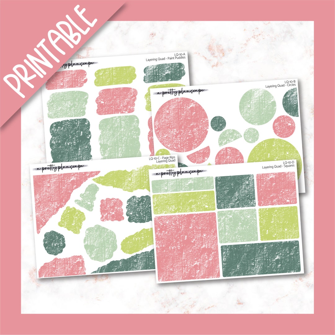 Notes. Printable Quad PRINTABLE Layering Quad 10 - Etsy