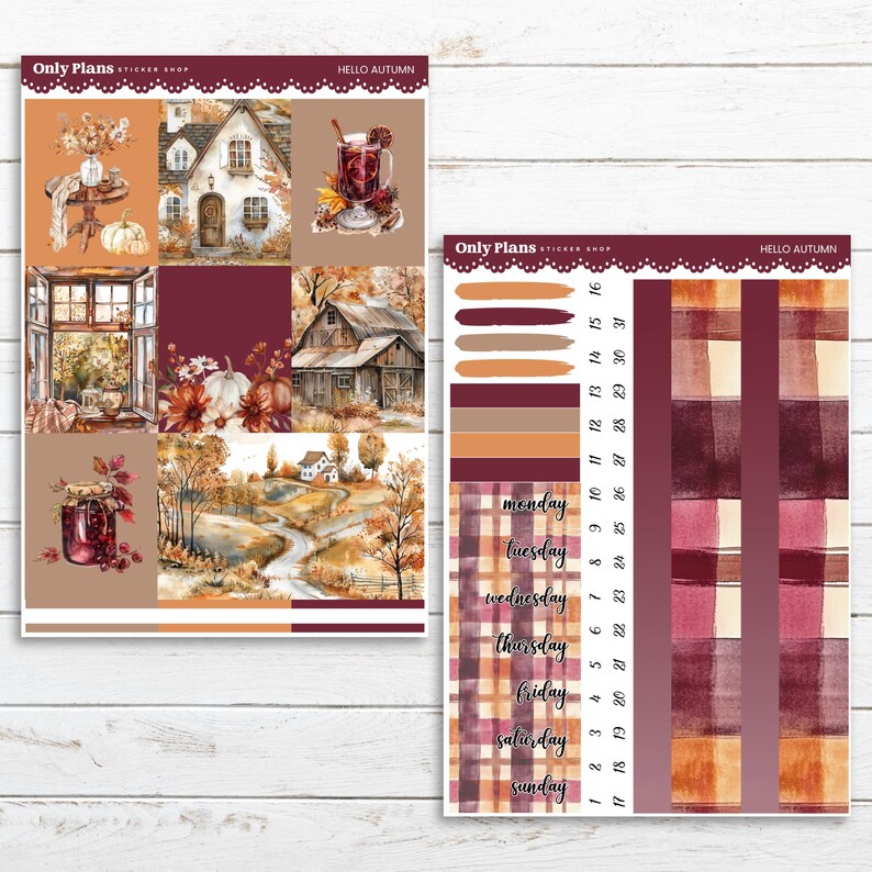 PRINTABLE Weekly Sticker Kit for Standard Vertical Planners - 7x9 A5 B6 ...
