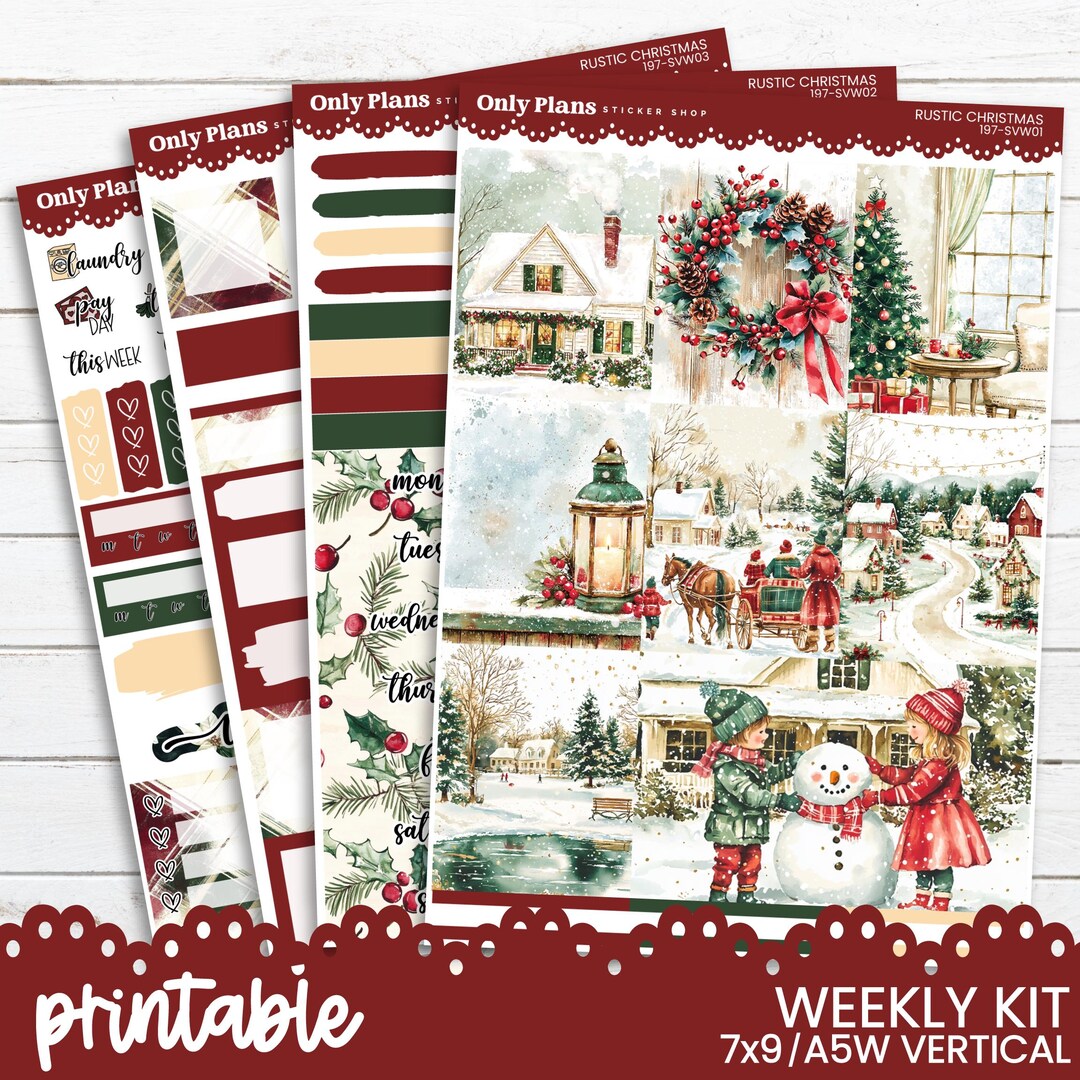 PRINTABLE Weekly Sticker Kit for Hobonichi Cousin and A5 Planners ...