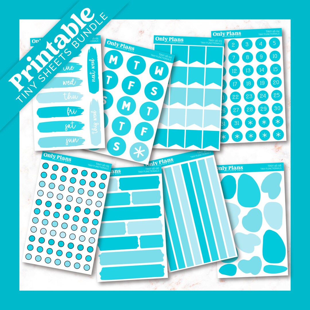 PRINTABLE Tiny Sheets Functional Bundle TINY-16 - Etsy