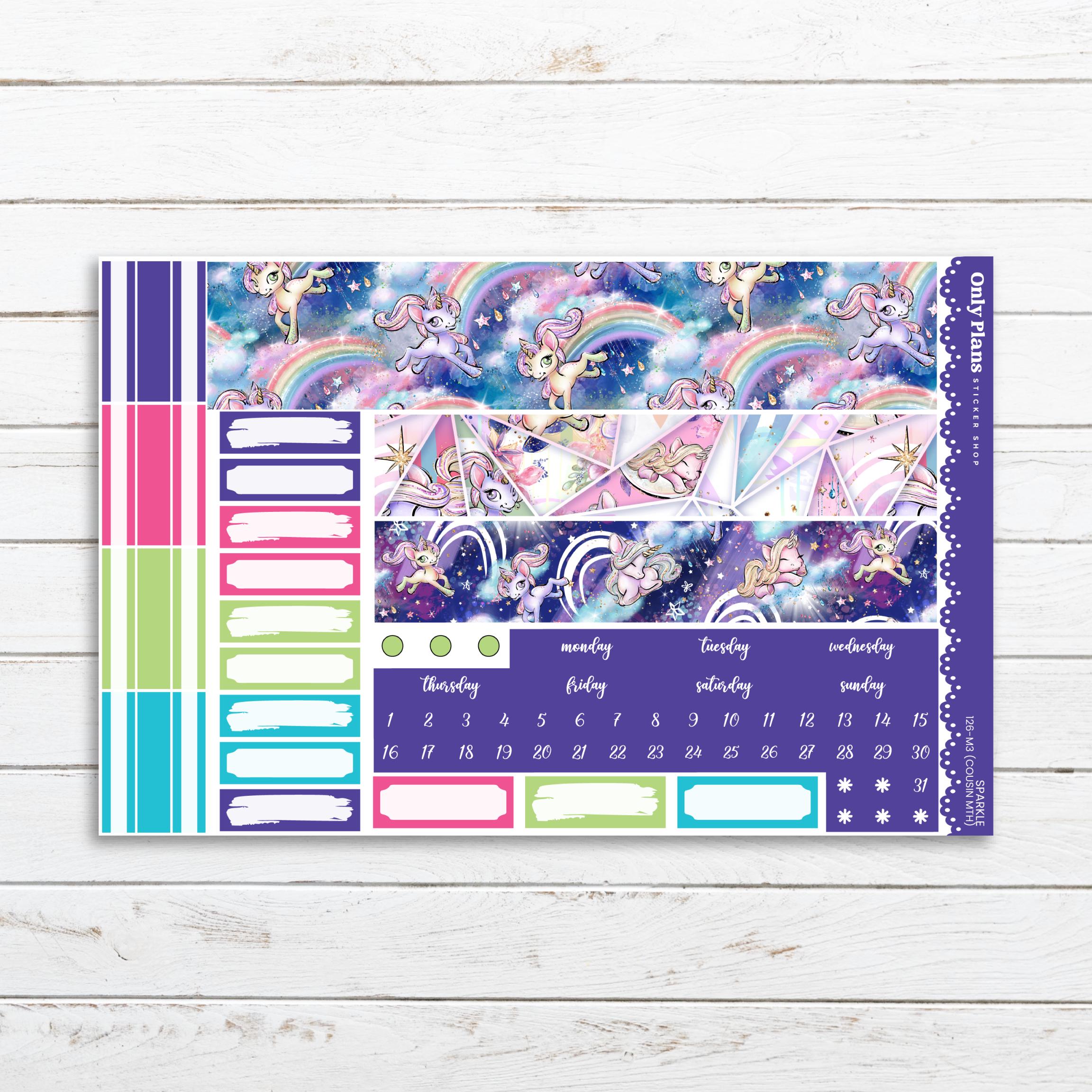 PRINTABLE Monthly Sticker Kit for Hobonichi Cousin and A5 Planners ...