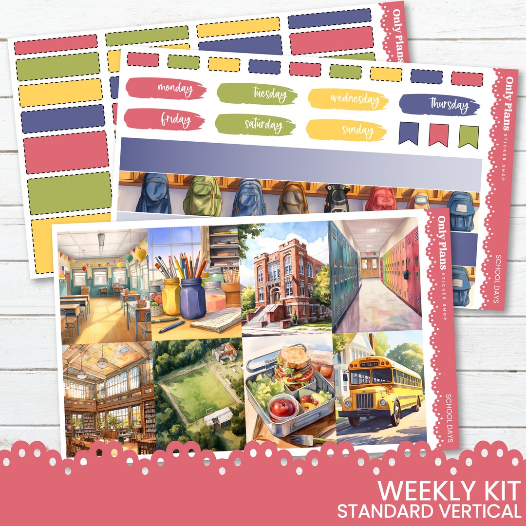 Weekly Sticker Kit 191 - Standard Vertical - Weekly Planner Stickers ...
