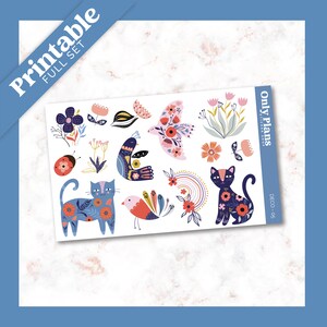PRINTABLE Deco Sheet 5 - Journal Stickers Decorative Planner Kit Journaling Sticker Kit Silhouette Cutfiles Cricut PNG