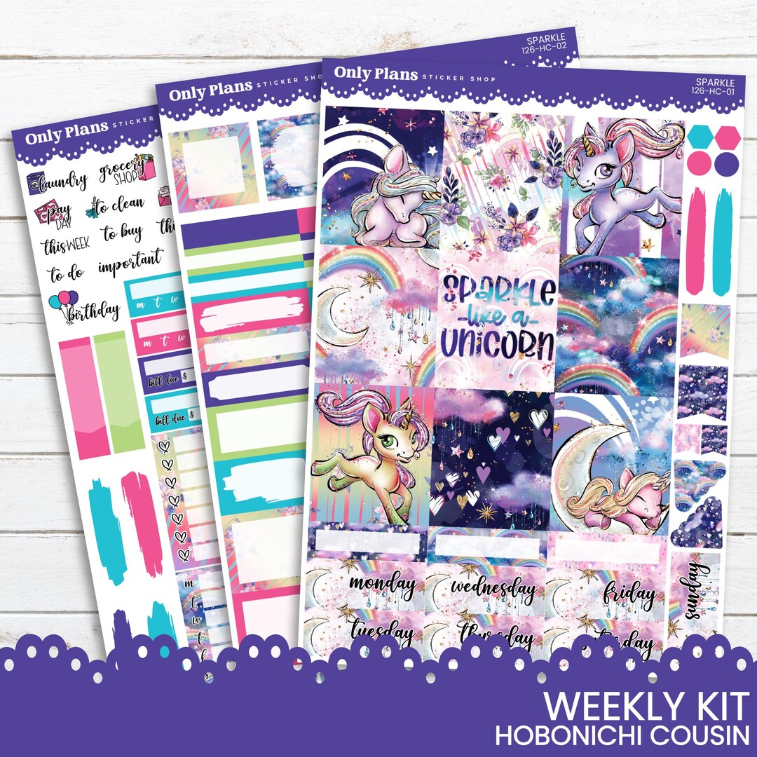 Weekly Sticker Kit for Hobonichi Cousin and A5 Planners - Weekly ...