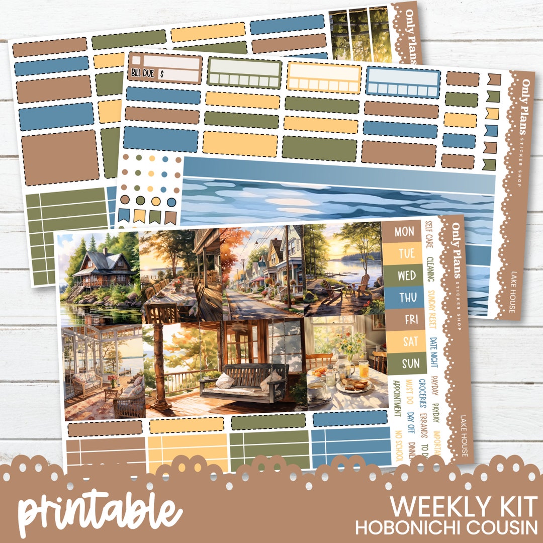 PRINTABLE Weekly Sticker Kit 188 Hobonichi Cousin Hobo Cousin Stickers ...