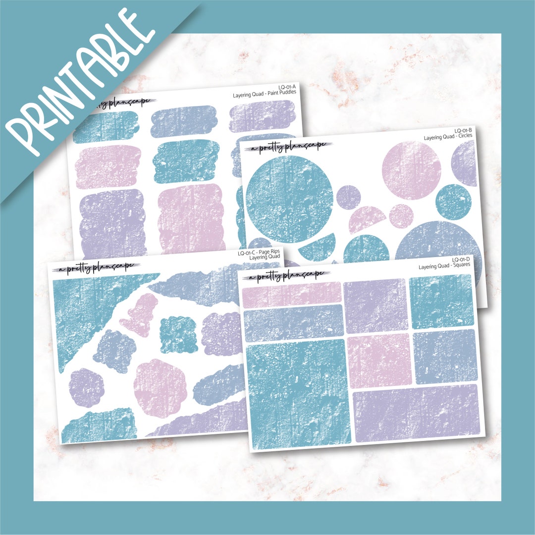 Notes. Printable Quad PRINTABLE Layering Quad 1 - Etsy