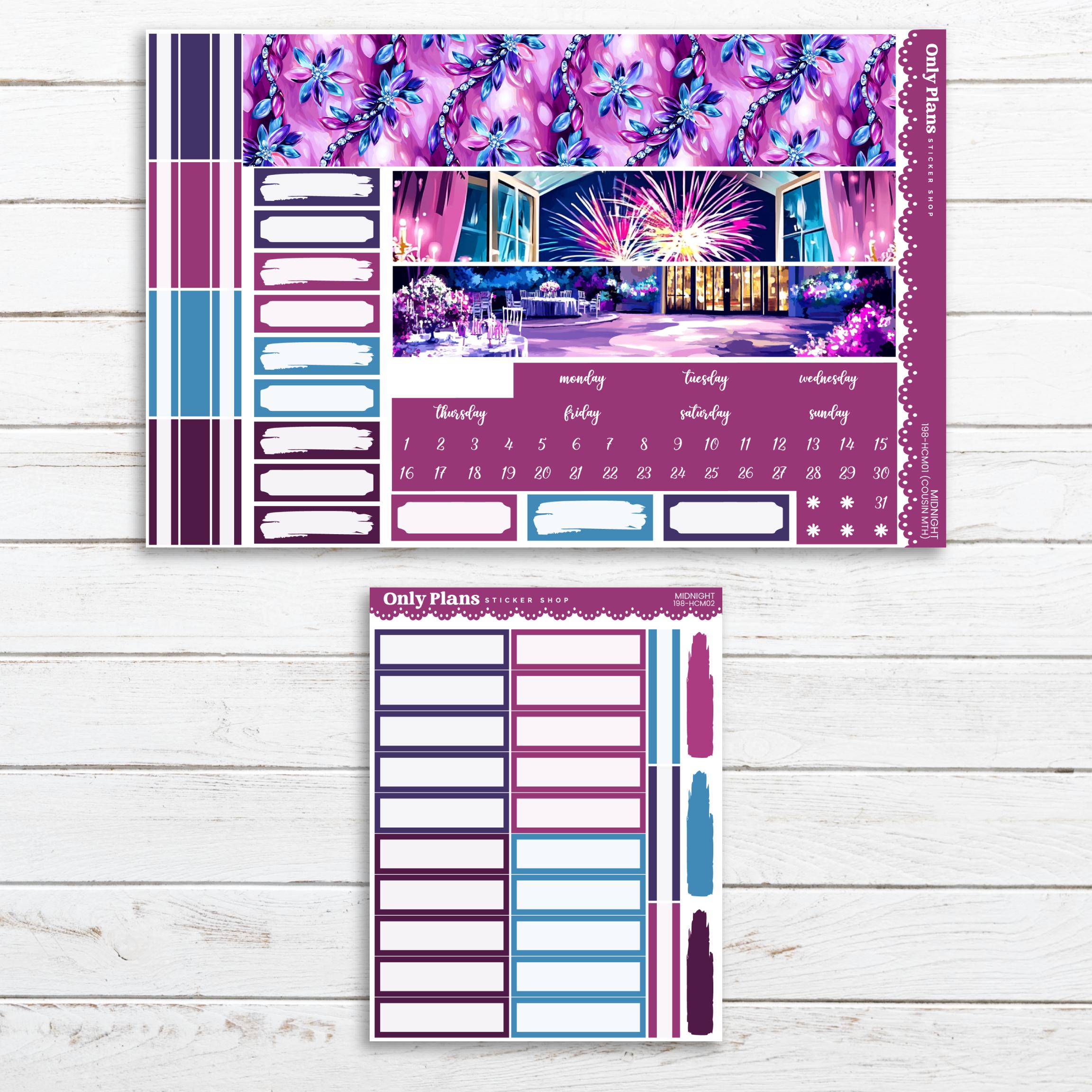 PRINTABLE Monthly Sticker Kit for Hobonichi Cousin and A5 Planners ...