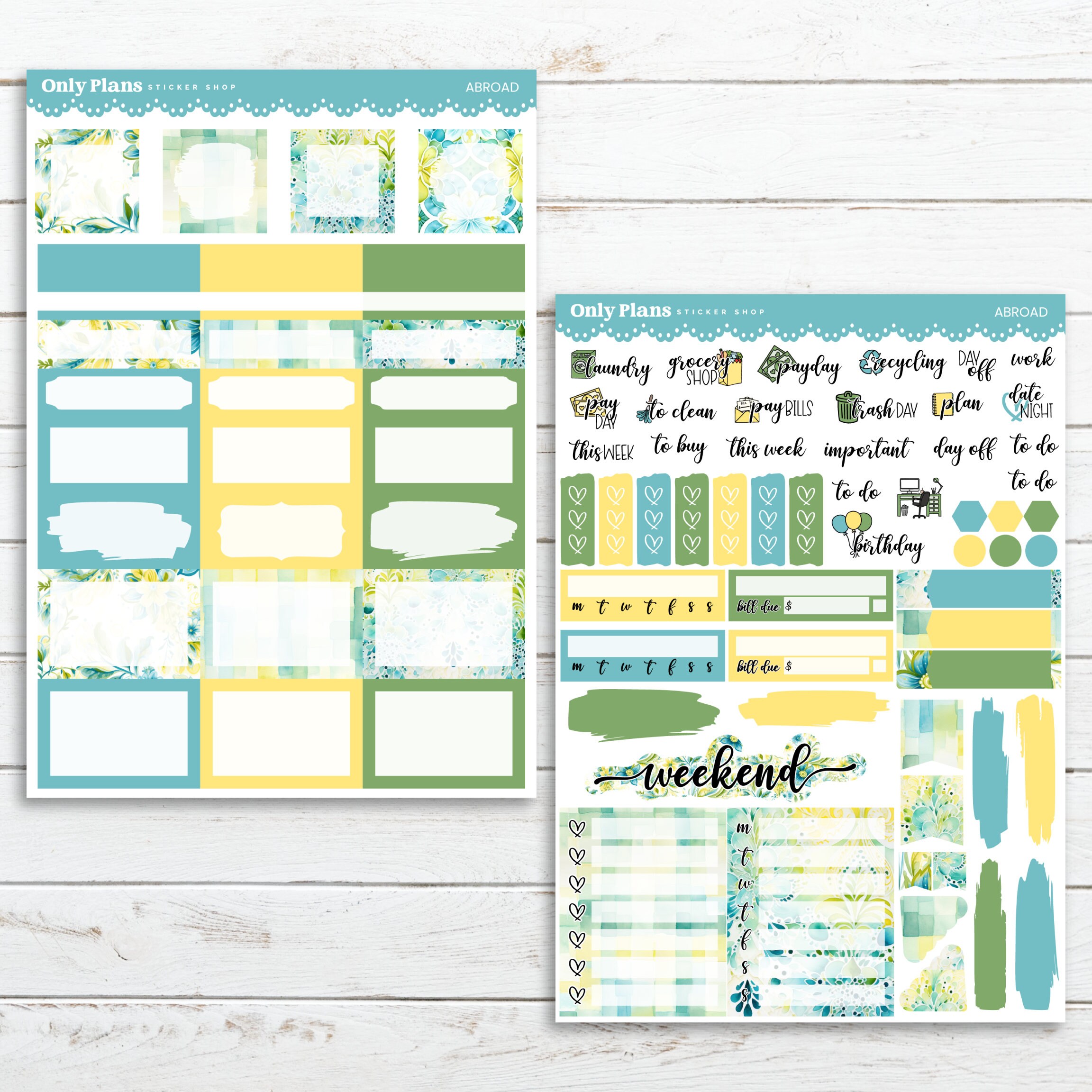 PRINTABLE Weekly Sticker Kit 183 - Standard Vertical - Weekly Planner ...