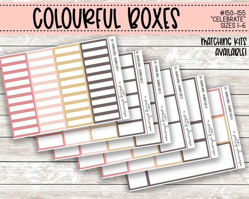 Colorful Boxes  Celebrate   Planner Stickers  Kiss Cut image 0