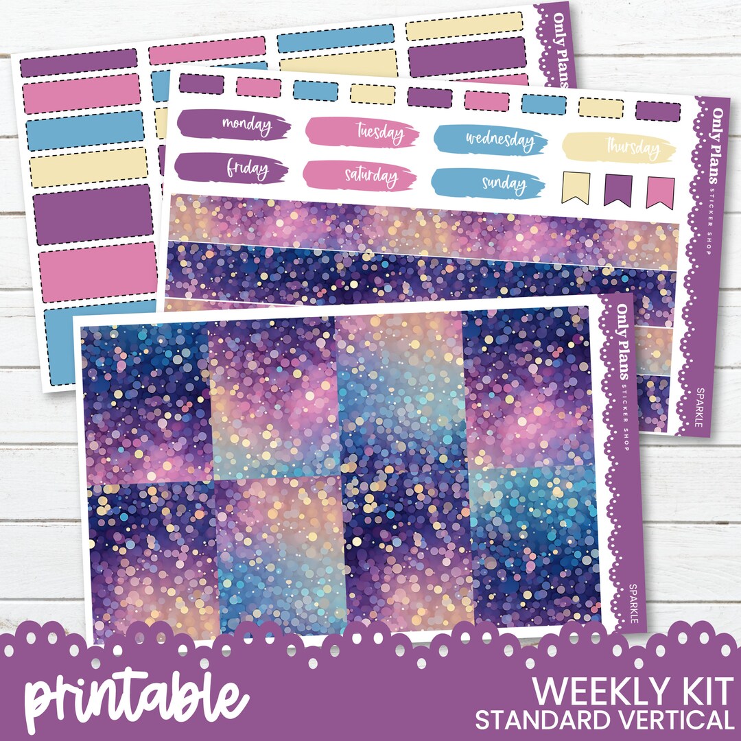 PRINTABLE Weekly Sticker Kit 172 - Standard Vertical - Planner Stickers ...
