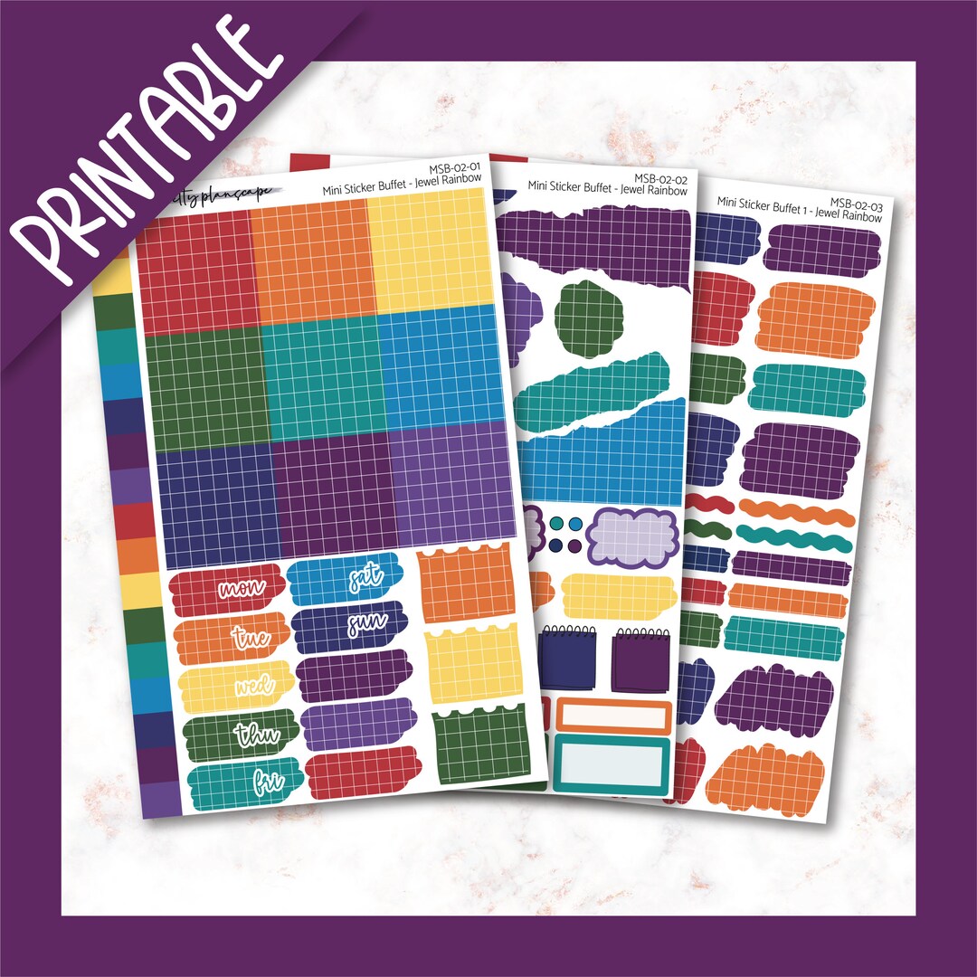 PRINTABLE Mini Sticker Buffet 2 - Planner Stickers - Functional ...