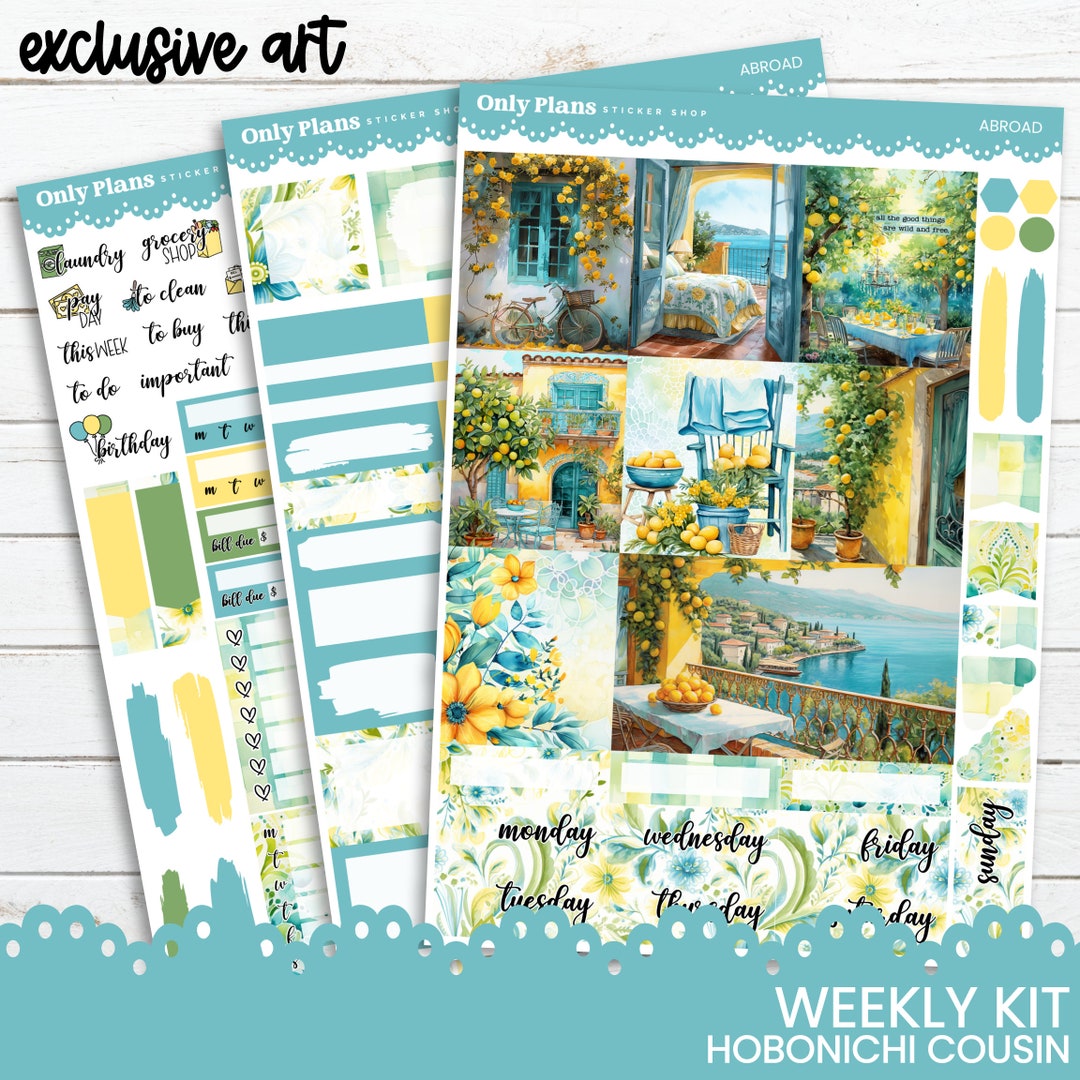 Weekly Sticker Kit 183 - Hobonichi Cousin - Weekly Planner Stickers ...
