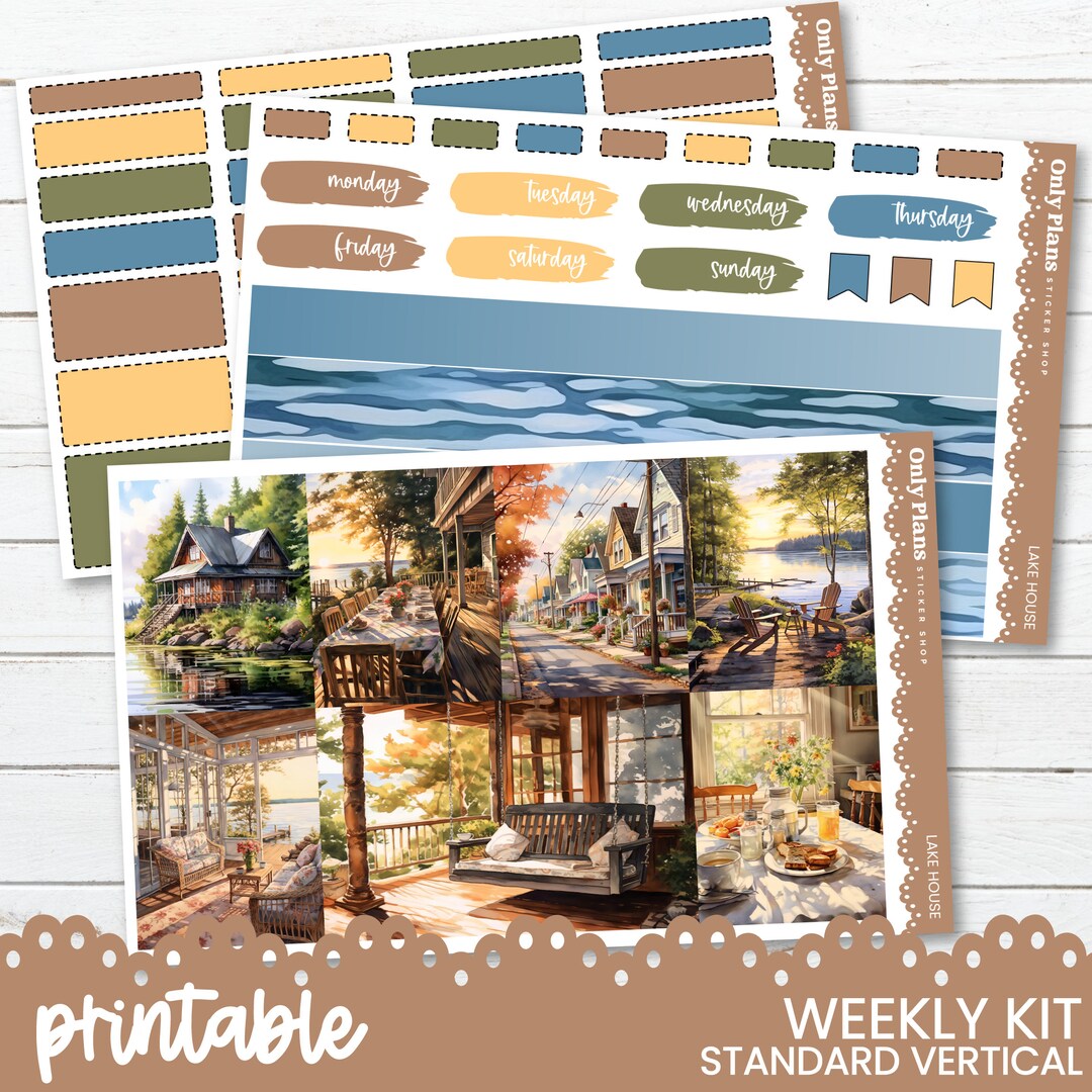 PRINTABLE Weekly Sticker Kit 188 - Standard Vertical - Planner Stickers ...