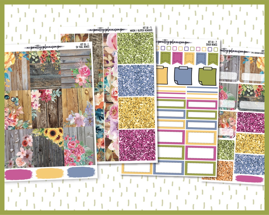 Weekly Sticker Kit 131 Standard Vertical 7x9 A5 B6 Mini Weeks TPC ...