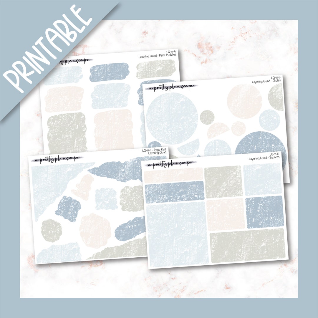 Notes. Printable Quad PRINTABLE Layering Quad 11 - Etsy