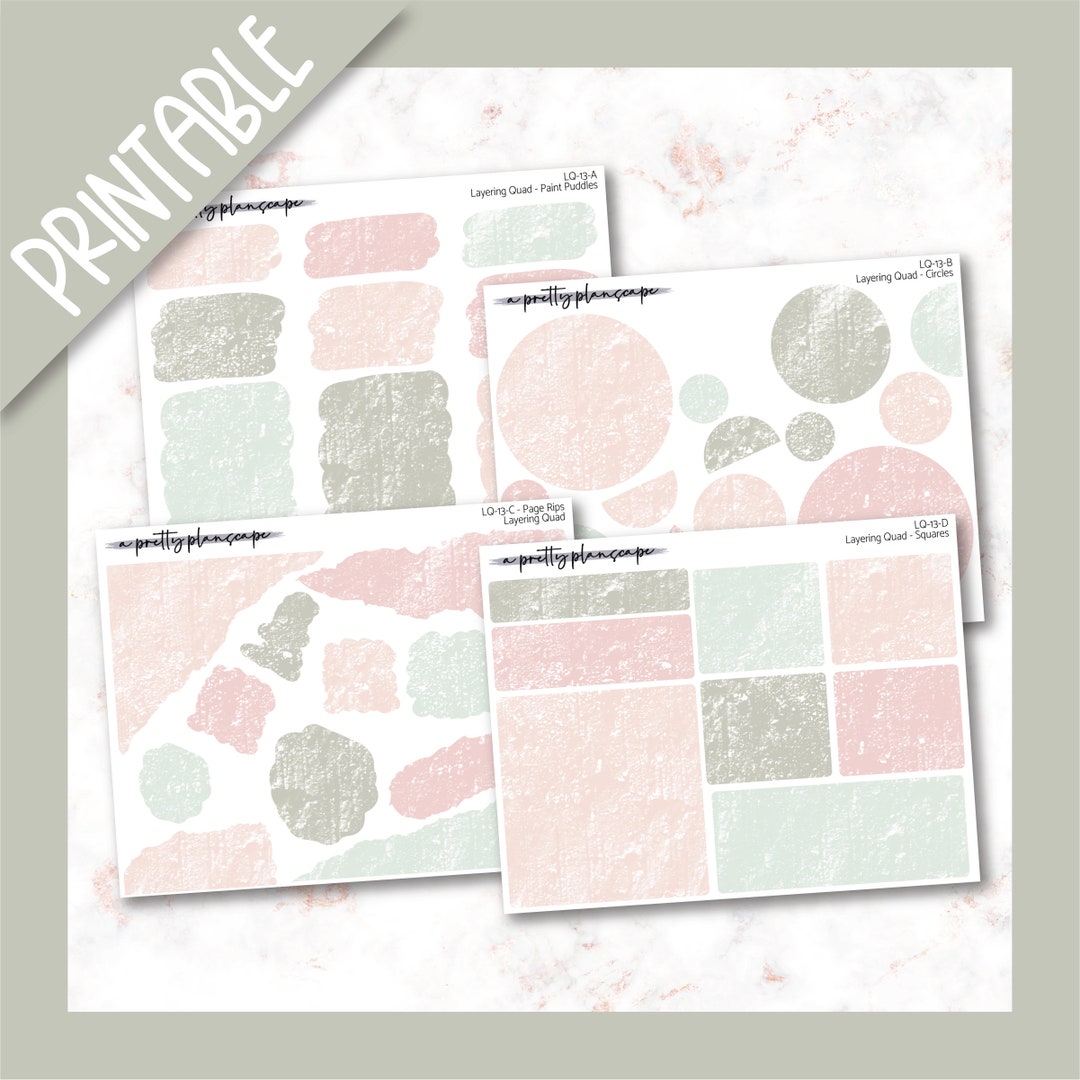 Notes. Printable Quad PRINTABLE Layering Quad 13 - Etsy