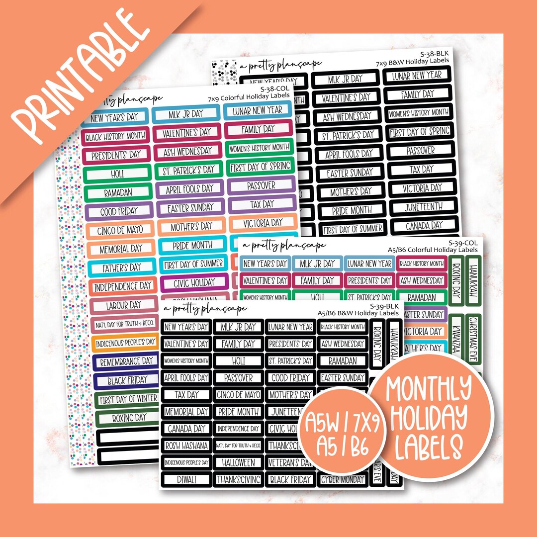 PRINTABLE Holiday Script Labels - S-38 - S-39 - Silhouette Cut Files ...