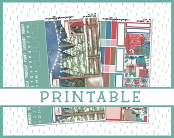 PRINTABLE Monthly Sticker Kit 156 - All Sizes - KIT156 "Christmas Decorating"