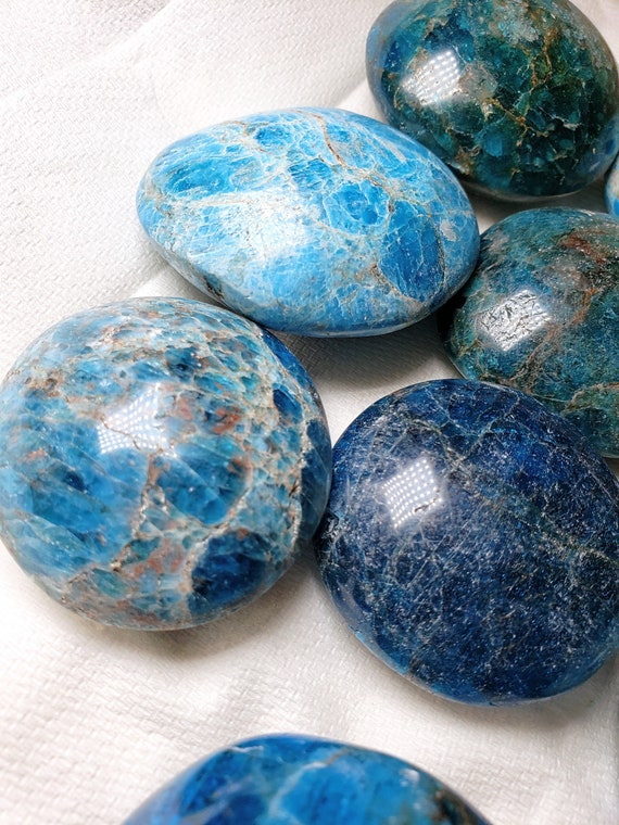 Blue Apatite Palm Stones