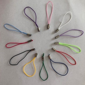 Mobile phone strap mobile phone jewelry mobile phone pendant black white uni 45-50 mm mix jewelry make yourself purple pink mobile phone chain
