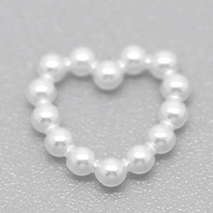 20 x Herz Acryl Streu Deko Liebe Hochzeit Scrapbooking SaWi Geburt Haar Schmuck Karten verziehren basteln Kinder Applikation Nähen Kleid
