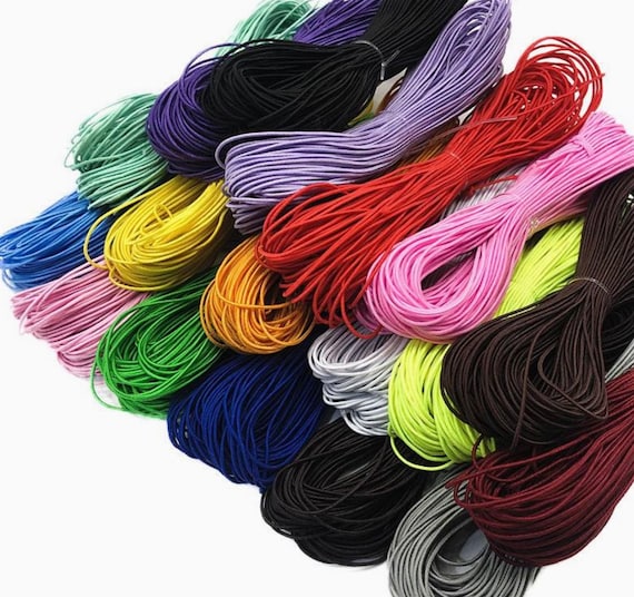 Schmuckkordel Baumwolle Band 5m 10m MIX bunt rund 1 mm farbig Makramee Schnur Faden basteln Armband knoten pflechten Schmuck Kette knüpfen