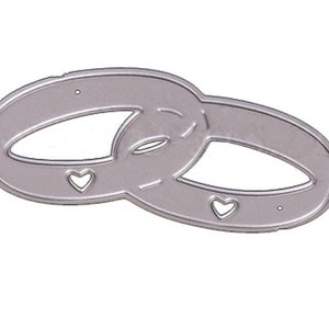Prägeschablone Ringe Stanzvorlage Stanzschablone Cutting Dies Liebe Ehe Hochzeit Scrapbooking DIY Karten gestalten Prägevorlage Cutting Dies