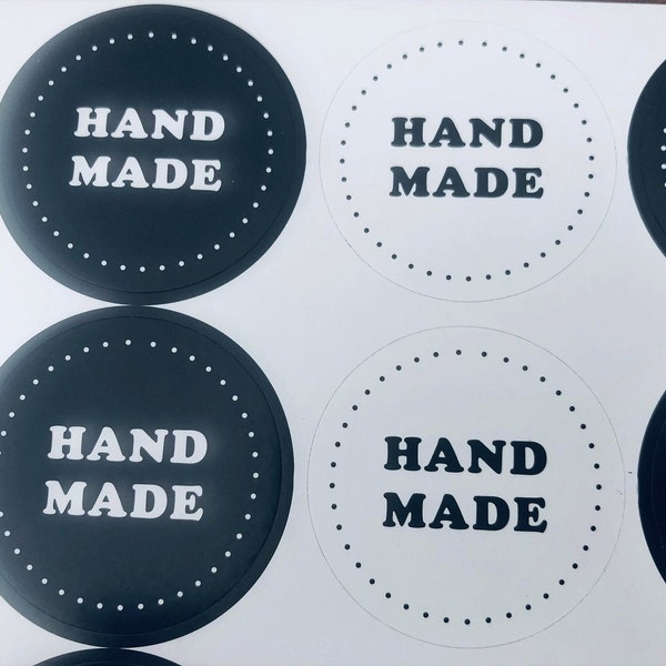 HAND MADE self-made sticker label envelope customers black white DIY birthday gift sticker post self-made shipping set of 12