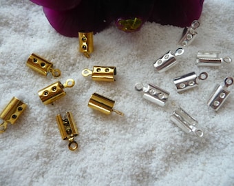 Endkappe Crimp Quetsch Faden Verbinder Klemme Schmuck DIY Bandklemmme Endstück Kette Armband Schmuckherstellung Kettenverschluss Halterung