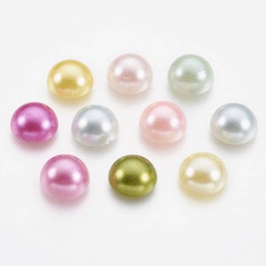 Halbperlen oben rund unten flach Klebeperlen 2mm 4mm Diamant Painting Nailart DIY Karten gestalten Perlen kleben aufkleben verschönern bunt
