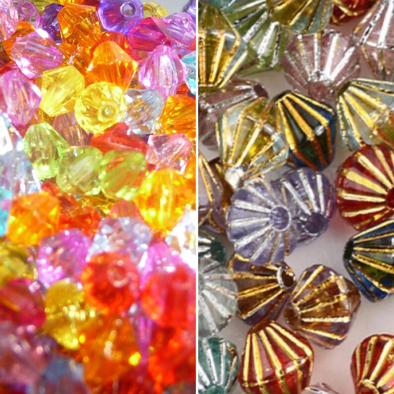Bicone crystals crystal beads colorful mix octagon rhombus bicone colorful 3 4 5 6 10 mm crystal pearl crystal stones rainbow jewelry DIY image 2