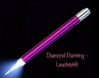 Diamond Painting Stift mit Licht Zubehör Steinchen kleben Diamant Malerei DIY einfach Mosaik nach Zahlen leichter kreatives Hobby Leuchte
