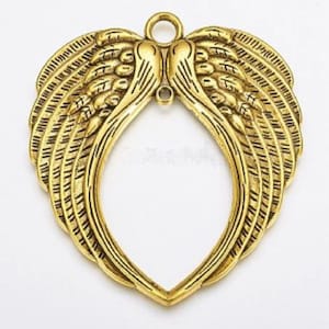 Engelsflügel gold rießiger Anhänger Verbinder Engel Flügel XXL Ketten Big Pendant Schmuck DIY Scrap Booking Karten gestaltung Weihnachten