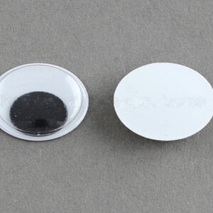 20 große Wackel - Augen Teddy Google Eyes Bastelaugen Kuller Gesicht DIY 16mm Monster Tier basteln Papier wackeln Kinder bewegen beweglich