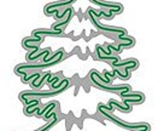 Prägeschablone Tannenbaum Vorlage Stanzen Schablone prägen Weihnachtsbaum Winter Scrapbooking DIY Karten gestalten Prägevorlage Cutting Dies