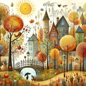 Diamond Painting DIY-Set Bild Stadt Zeichnung Dorf HÄUSER BUNT 5D Steinchen kleben Diamant Malerei komplett Mosaik kreatives Hobby 30x30 cm