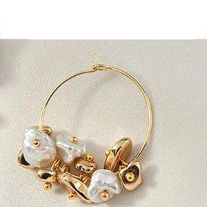 Hoop earrings silver or gold, 15-50 mm round earring, wine glass marker, blank, make your own earrings, self-made DIY, make earrings image 7
