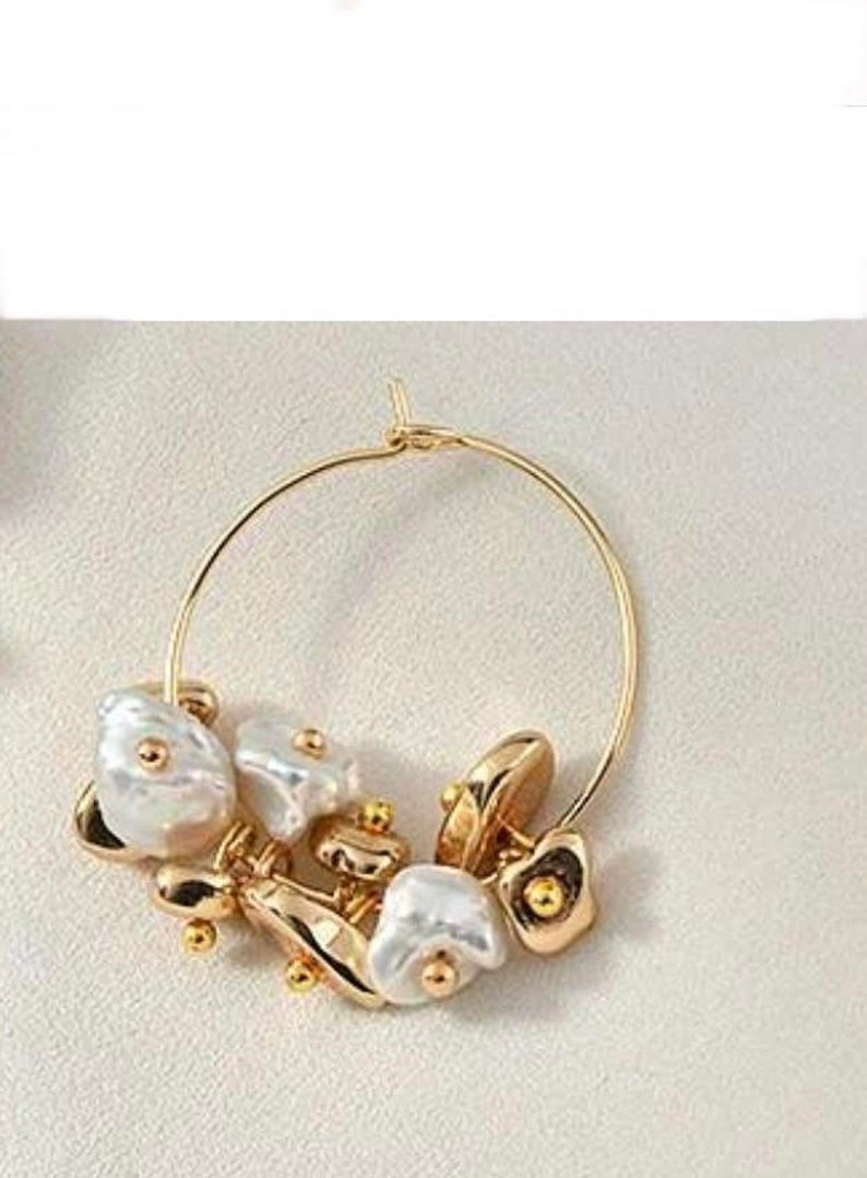 Hoop earrings silver or gold, 15-50 mm round earring, wine glass marker, blank, make your own earrings, self-made DIY, make earrings image 7