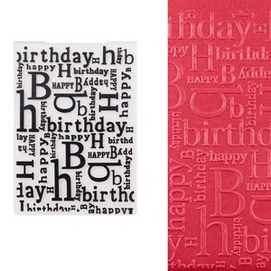 Prägefolder Happy Birthday Hintergrund Stanze Einladung Geschenk Blumen Scrapbooking Stempeln Vorlage Geburtstagskarte gestalten Geburtstag