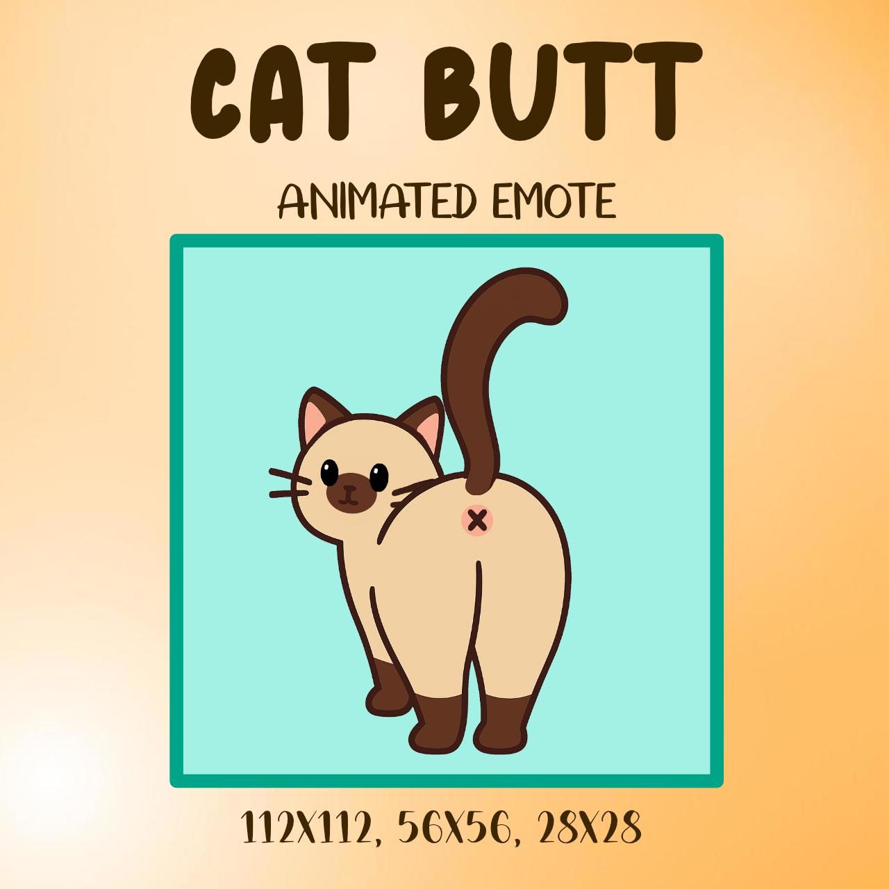 Funny Cat Butt Tail Wagmeme Animated Emote, Twitch/discord (digital ...
