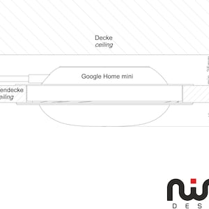 Ceiling mount for Google Home Nest Mini / Ceiling Mount Google Home Nest Mini image 3