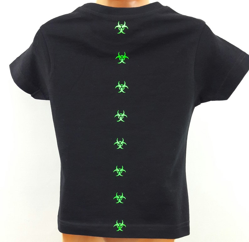 Bio Spine T-Shirt Bio Hazard Kids T-Shirt Cyber Goth T-Shirt Childrens T-Shirt