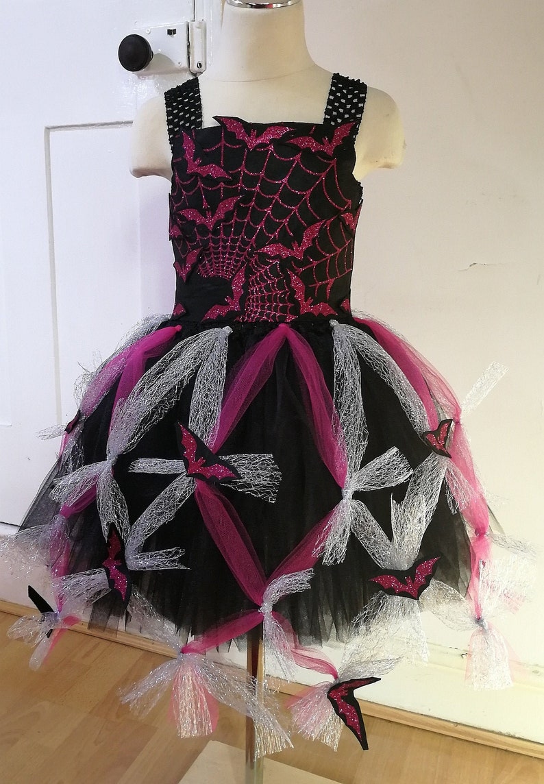 Photo Shoot Glitter Web Vampirina Inspired Tutu Dress Glitter Bats Birthdays Perfect for Halloween Tutu Dress Tulle Dress Parties