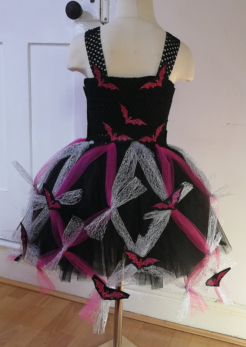 Photo Shoot Glitter Web Vampirina Inspired Tutu Dress Glitter Bats Birthdays Perfect for Halloween Tutu Dress Tulle Dress Parties