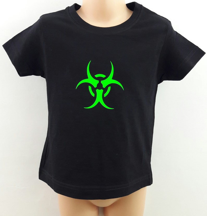 Bio Spine T-Shirt Bio Hazard Kids T-Shirt Cyber Goth T-Shirt Childrens T-Shirt