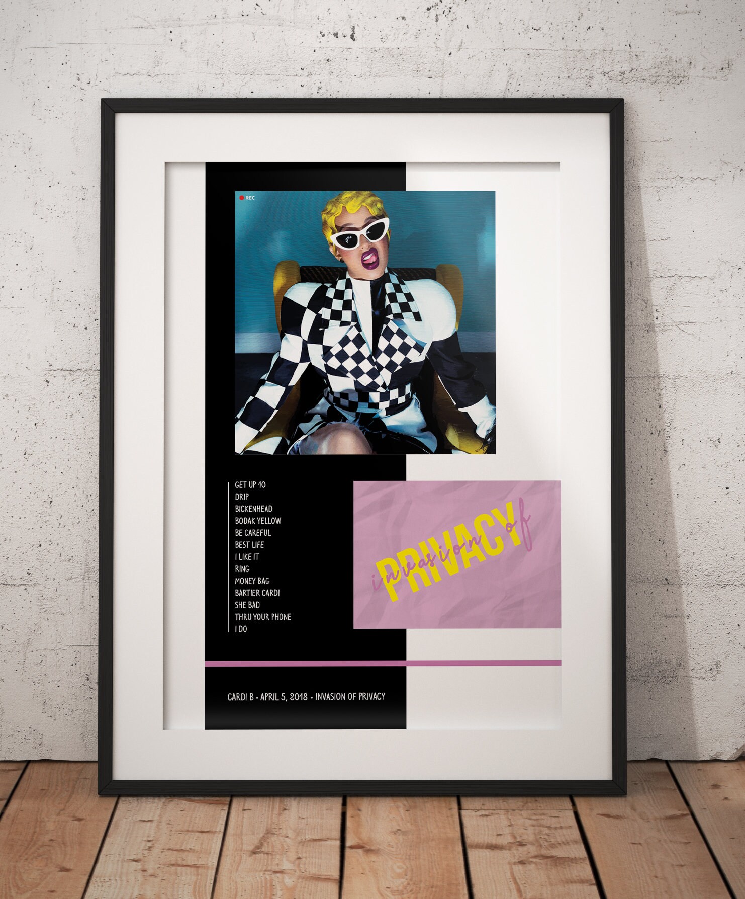 CARDI B Album Cover Print Wall Art. Cardi B Album Wall Art. | Etsy