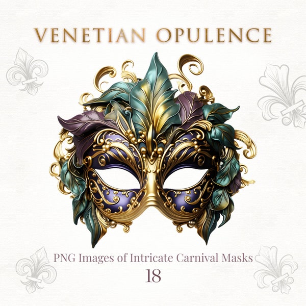 Venetian Opulence - Exquisite Venetian Mask - Masquerade Ball - Venetian Carnival Mask - Luxurious Venetian Style - Masquerade Style