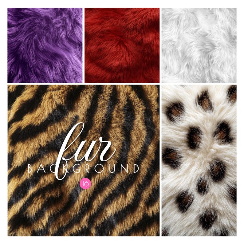 Luxurious Fur Texture Clipart Backgrounds: High-resolution PNG (digital ...